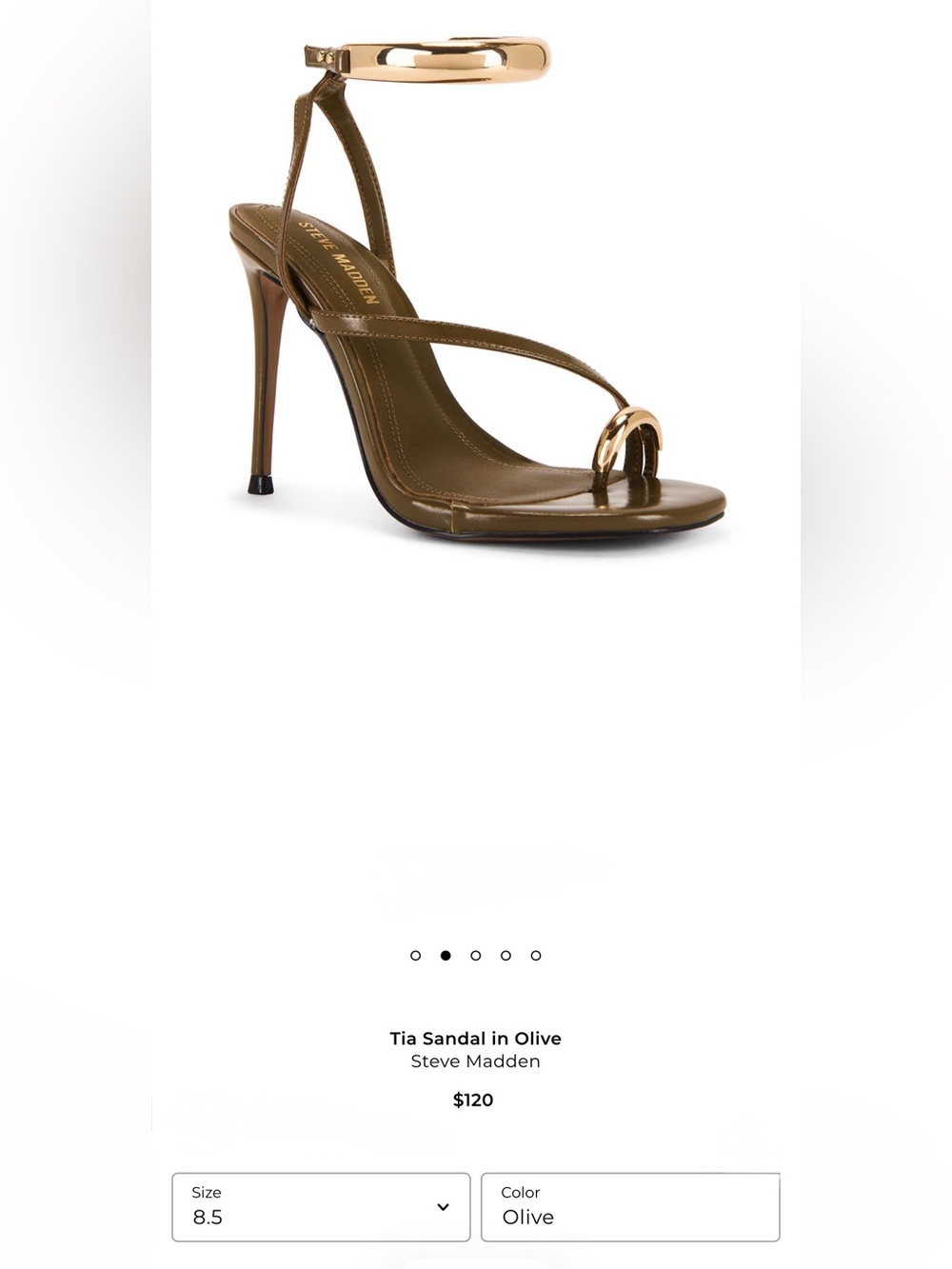 Steve Madden Tia Sandal in Olive
